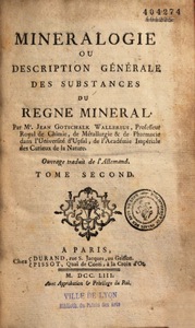 Minéralogie, ou description générale des substances du règne